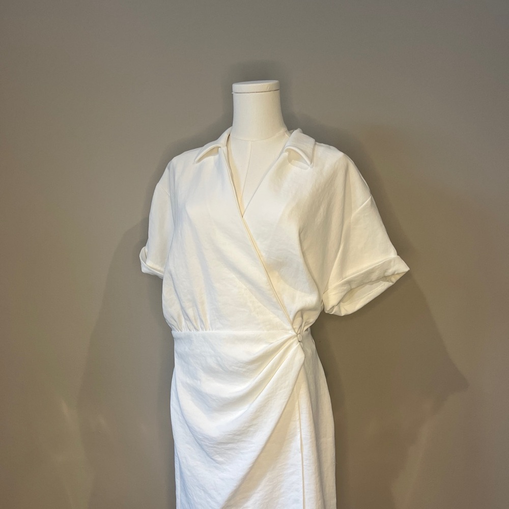 Zara White Wrap Dress